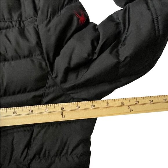 Spyder Size Medium Supreme Black & Red Zip Up Puffer Coat Women's - Picture 7 of 15